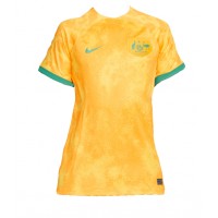 Koszulka piłkarska Australia Strój Domowy dla kobiety MŚ 2022 tanio Krótki Rękaw